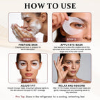 Ycz Eye Patches For Puffy Eyes And Dark Circles, Full Coverage, 60 Pcs