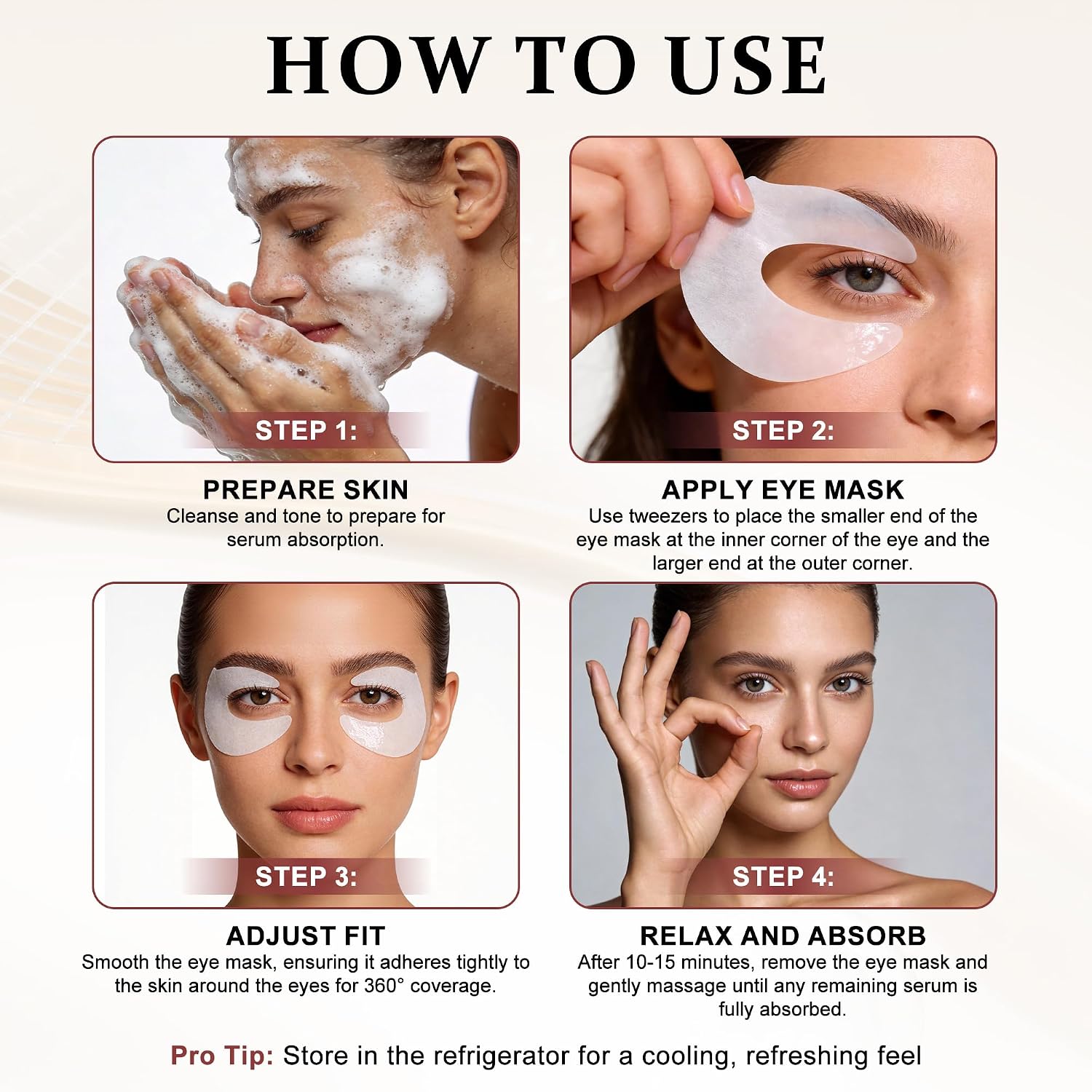 Ycz Eye Patches For Puffy Eyes And Dark Circles, Full Coverage, 60 Pcs