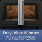 Chefman Air Fryer 9 Qt | TurboFry 7-in-1 High-Powered 450°F Cooking for Crispier and Even Results | XL Basket with Viewing Window | Air Fry, Bake, Broil, Reheat, Dehydrate, Defrost, Keep Warm