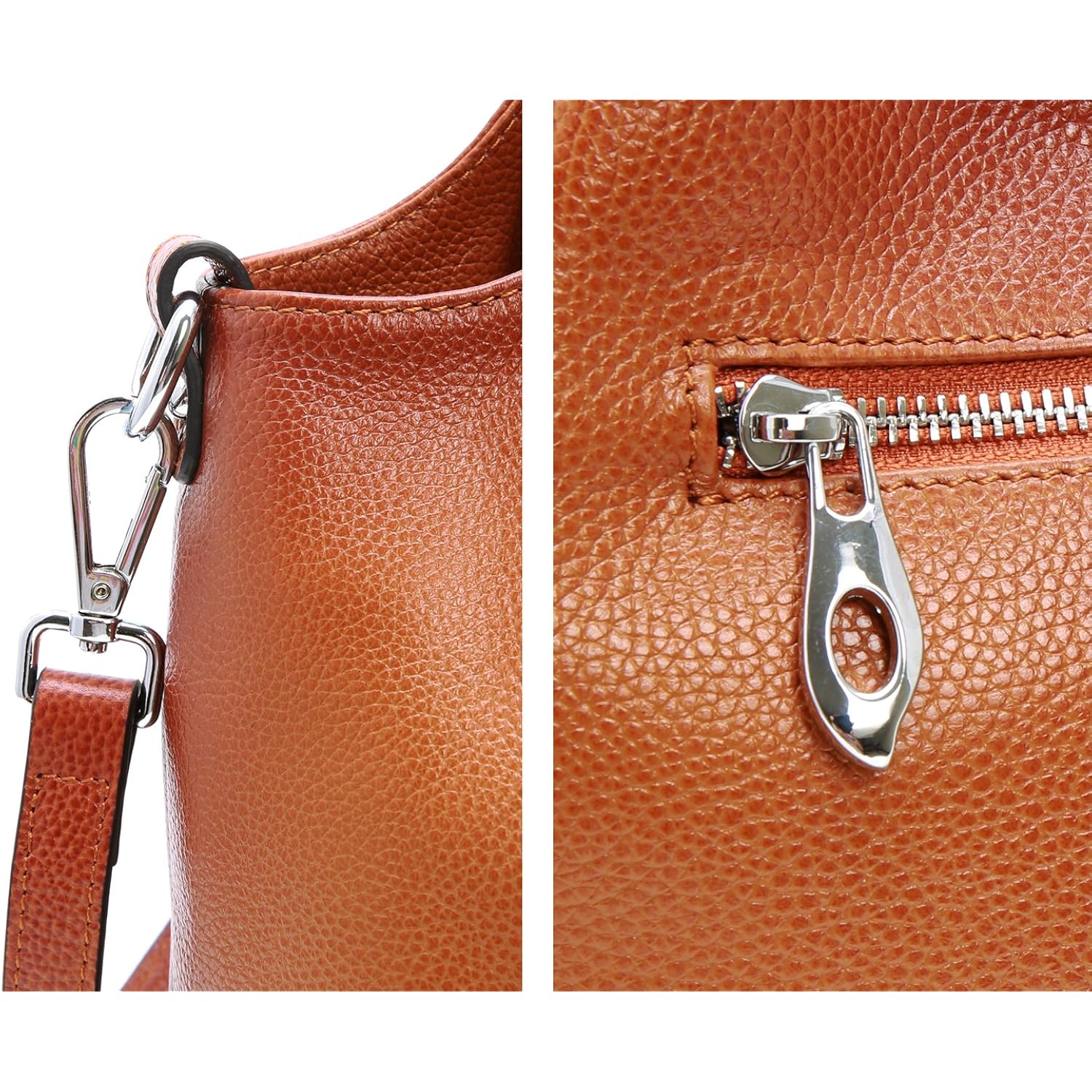 Iswee Genuine Leather Shoulder Bags Purses and Handbags for Women Satchel Designer Cross Body Hobo Medium Size Tote