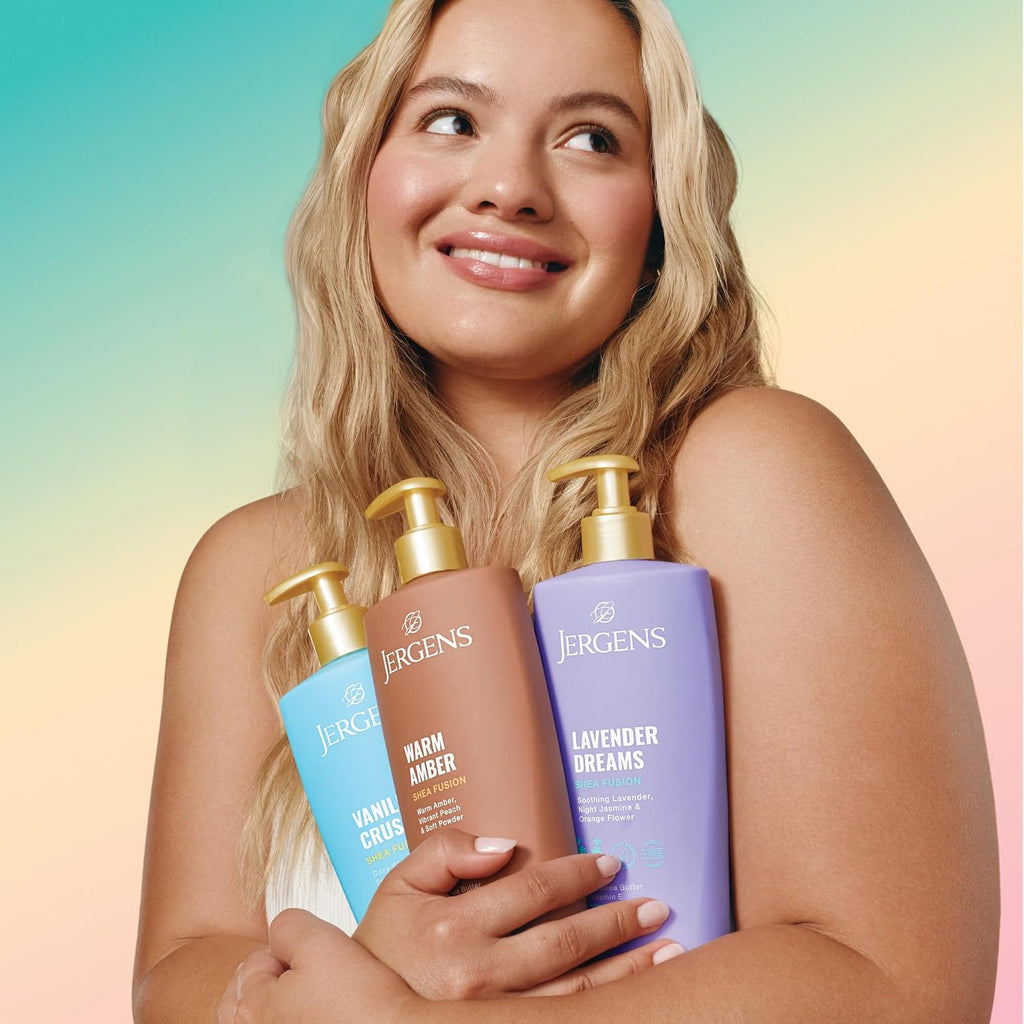 Jergens Shea Fusion Vanilla Crush Body Lotion For Dry Skin, Moisturizing Body Lotion With Shea Butter And Vitamin E, 14 Fl Oz