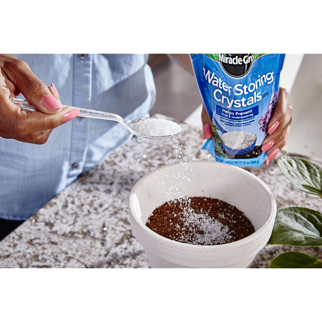 Miracle-Gro Water Storing Crystals, 12 Oz. | Soil Moisture Retention Crystals For Indoor And Outdoor Plants