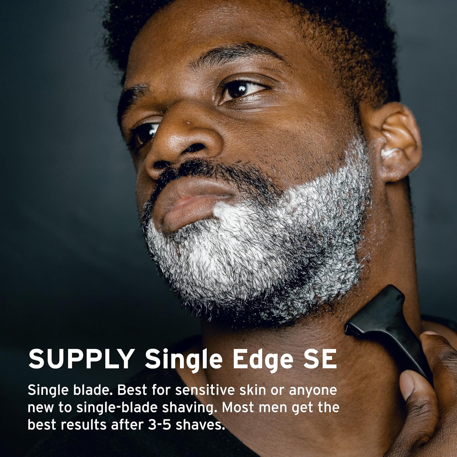 SUPPLY Single Edge SE Blade Refills for Men – Pack of 8 Japanese-Made Black Label Injector Razor Blades – Fits the SUPPLY SE Razor, 10-12 Shaves Each