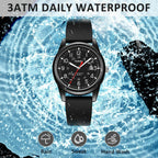 Men'S Easy To Read Watch, Unisex Military Sport Analog Quartz Casual Wristwatch With Comfortable Silicone Strap, 24 Hour Time, 30M Water Resistance