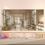 Hasipu Home Gym Workout Mirror 72" L X 36" W-1Pc Large Full Length Mounted Full Body Frameless Mirror For Workout, Yoga, Garage, Bedroom, Dance