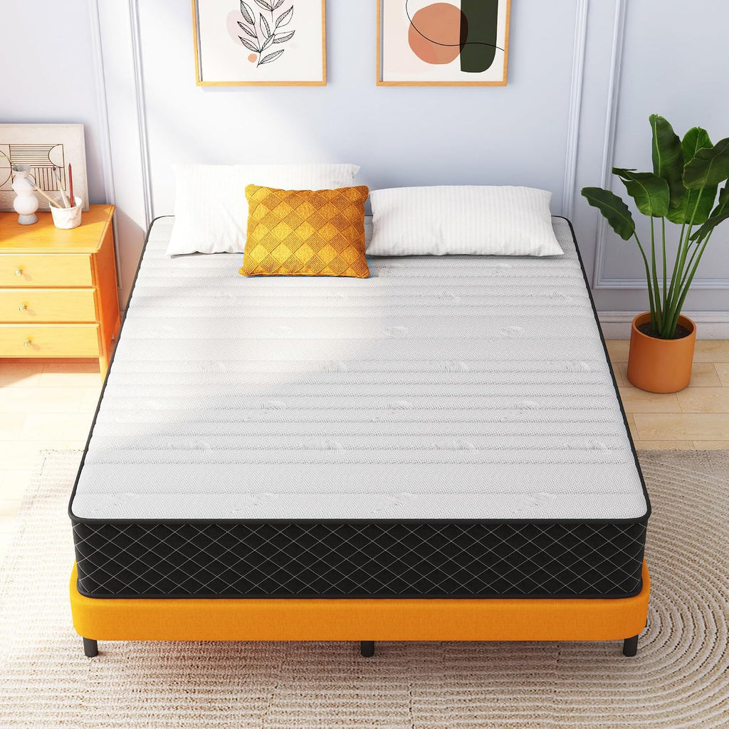 Swbvs Double Mattress,12 Inch Full Size Hybrid Mattresses, Full Bed Matress In A Box, Pressure Relief & Fiberglass Free, Firm Mattress Double Size