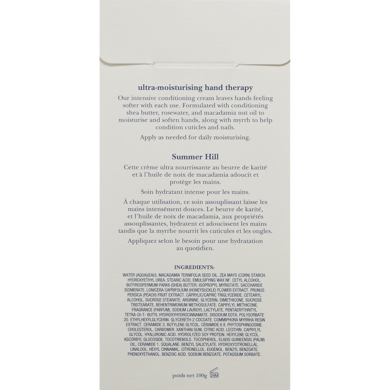 Crabtree & Evelyn Ultra-Moisturising Hand Cream Therapy, Summer Hill, 3.5 oz