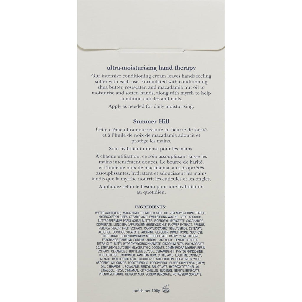Crabtree & Evelyn Ultra-Moisturising Hand Cream Therapy, Summer Hill, 3.5 oz