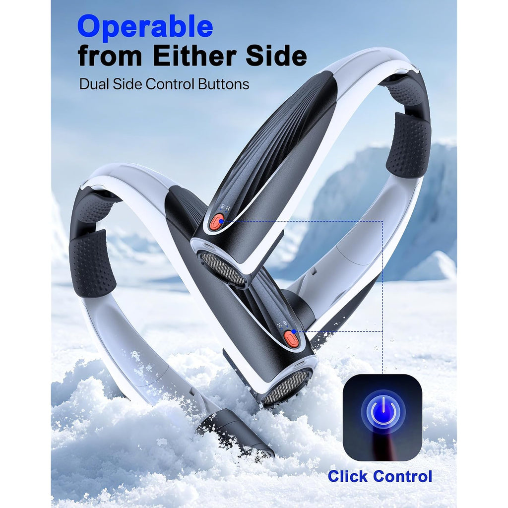 Portable Neck Fan, Max 20H, Rechargeable Personal Fan With 6000Mah Battery, 360° Cooling, 6 Speeds Hands-Free Wearable Fan, Gifts For Men, Women, Travel, World Cup, Outdoor