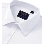 J.Ver Mens Short Sleeve Dress Shirts Solid Wrinkle Free Casual Button Down Shirt With Pocket