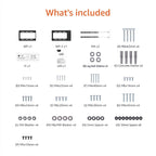 Amazon Basics Low Profile TV Wall Mount with Horizontal Post Installation Leveling for 37 to 86 inch TVs, Wood Studs Compatible, Black