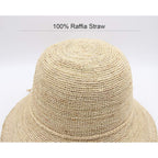 Women's Bucket Hats Fashion Womens Summer Beach Sun Straw Hat