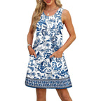 Ofeefan Summer Dresses For Women Casual Sundress With Pocket Beach Cover Up Swimsuit