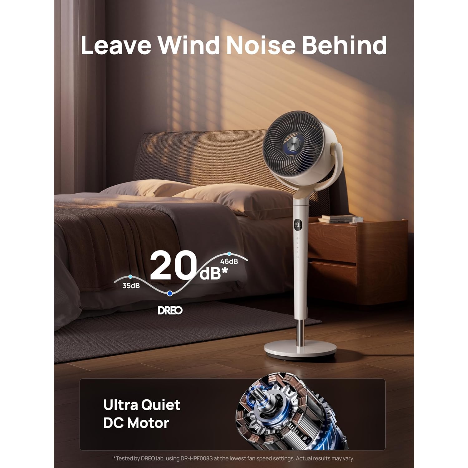 Dreo Smart Fan For Bedroom, 120° +120° Omni-Directional Oscillating Fans, 100Ft Quiet Pedestal Fan With Rgb Light, 9 Speeds, 6 Modes, 20Db, 8H Timer, Wi-Fi/Voice/Alexa, 35-40" Floor Fans With Remote