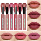 BestLand 6PCS Pink & Rose Matte Lipstick Set – Soft Nude Pink, Dusty Rose & Berry Shades – Creamy Velvet Long Lasting Lip Color Collection – Lightweight Full Coverage Blur Effect Lip Makeup Kit