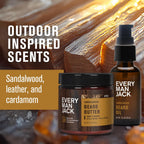 Every Man Jack Beard Oil & Scruff Softening Butter Bundle - Sandalwood Fragrance - Rejuvenates, Hydrates & Styles Dry Beards - Naturally Derived with Cocoa Butter and Shea Butter