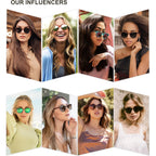 SOJOS Small Round Classic Polarized Sunglasses for Women Men Vintage Style UV400 Lens MAY SJ2113 Amber Tortoise/Grey
