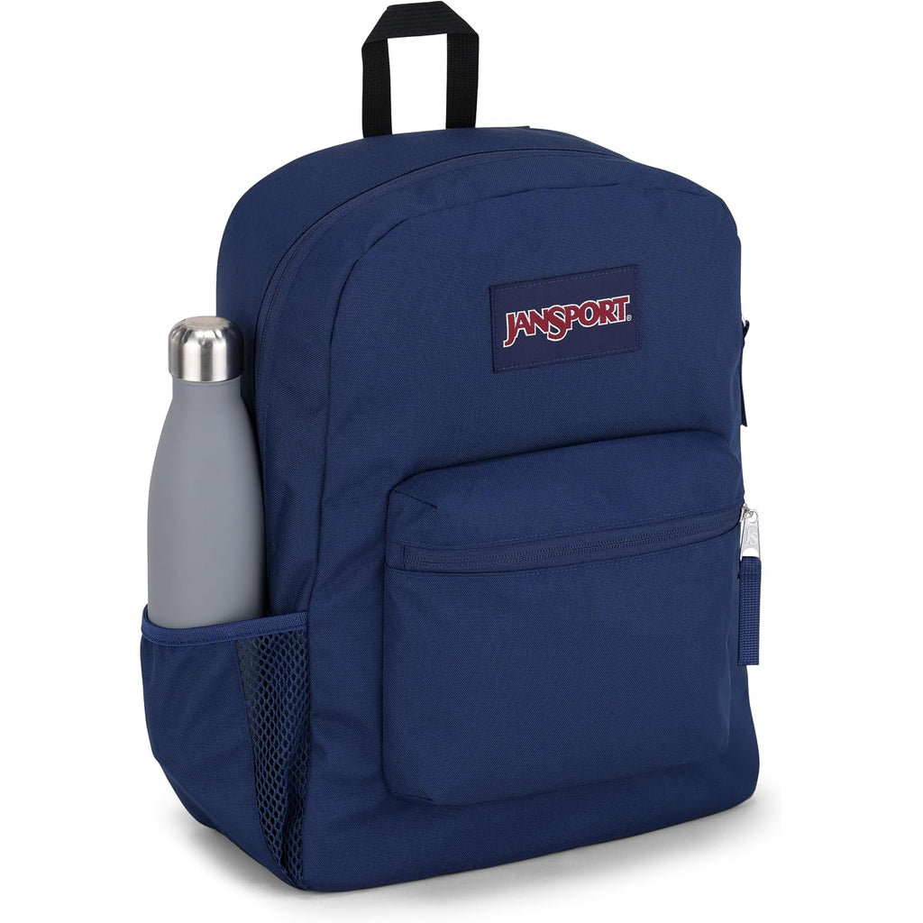 Jansport Cross Town Backpack 17" X 12.5" X 6" - Simple Bag For Everyone With 1 Main Compartment, Front Utility Pocket - Premium Class Accessories - Navy