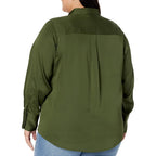 Amazon Essentials Women'S Regular-Fit Satin Button Down Shirt (Available In Plus Size)