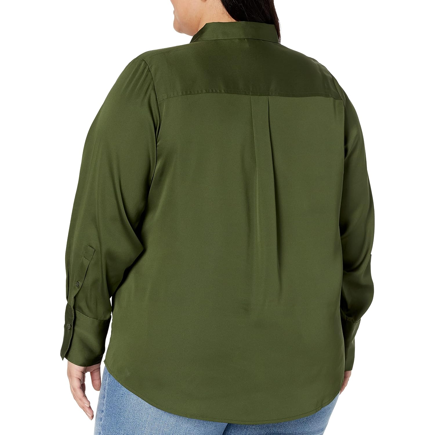 Amazon Essentials Women'S Regular-Fit Satin Button Down Shirt (Available In Plus Size)
