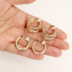 13 Pairs Clip on Earrings for Women 14K Gold Silver Plated Chunky Hoop Clip Earrings CZ Pearl Knot Twist Tube Waterdrop Croissant Non Pierced Hoop and Studs Fake Earring Jewelry Set