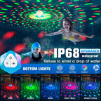 2026 Upgraded Pool Fountain,9000Mah Rechargeable Floating Pool Fountain With Light Show,Above Ground Pool Water Fountain Pump With Anchor,Large Swimming Pool Fountain For Inground Pool-1Pc,Blue