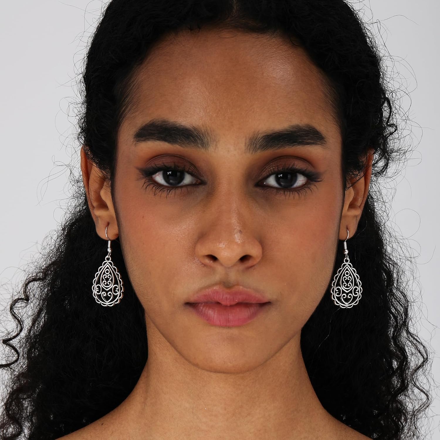 Ritach Silver Dangle Earrings for Women Trendy Bohemia Boho Vintage Statement Earrings for Women Dangling Set for Women