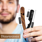 Facón Straight Razors for Men - Professional Barber Straight Edge Razor Kit with 100 Blades, Wooden Stainless Steel Barbero Shaver for a Smooth & Precise Shave, Premium Barber Razor for Men's Shaving