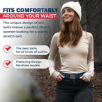 ONE-BELT No Show Invisible Elastic Belts for Women & Men 1.30" inch adjustable Non Slip Zero Bulk. Designed in USA.