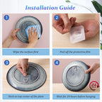 Wall Plate Hangers For Display - Invisible Adhesive Picture Hangers For Wall - Ideal For Hanging Decorative Plates | Photo Frames | Paintings - 2.4 Inch
