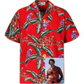 Paradise Found Mens Jungle Bird Tom Selleck Magnum Pi Rayon Shirt
