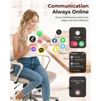 Iaret Smart Watch For Women, 4 Bands & Charm Gift Set, 1.75" Hd Fitness Tracker With Bluetooth Calls, Heart Rate Spo2 Sleep Monitor, 120+ Sports Modes, Compatible With Android Iphone (Rose Gold)