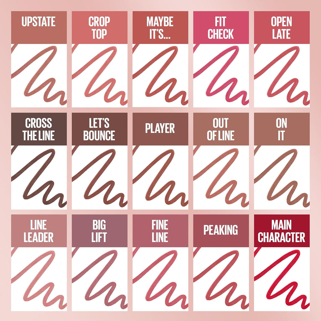 MAYBELLINE Lifter Liner Lip Liner Makeup, Lip Pencil with Hyaluronic Acid For A Fuller, Lifted Make Up Look, Maybe It's..., 1 Count