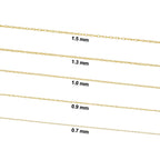 Kooljewelry Womens Classic Rope Chain - 14k Yellow Gold Pendant Necklace, Polished, Spring Ring
