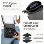 Rfid Small Crossbody Bags For Women Quilted Cell Phone Purse Women'S Crossbody Handbags With Credit Card Slots