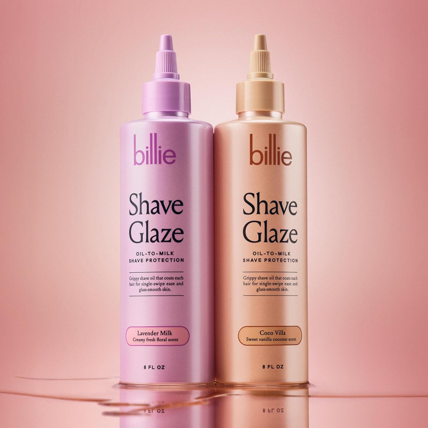 Billie Shave Glaze - Shaving Oil - Oil-to-milk shave protection - Coco Villa scent - 8oz