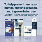 Gillette SkinGuard Razor Blade Refills for Men, 2 Blade Cartridge, SkinGuard for Sensitive Skin, Lubrication, Fits SkinGuard Razor Handles, 8 Count