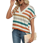 Womens Summer Tops Short Dolman Sleeve Shirts 2026 Fashion V Neck Outfits Clothes