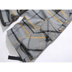 Novocct Cargo Short For Men 10" Inseam Relaxed Fit Plaid Outdoor Hiking Work Stretch Cotton Casual Shorts With Multi-Pocket