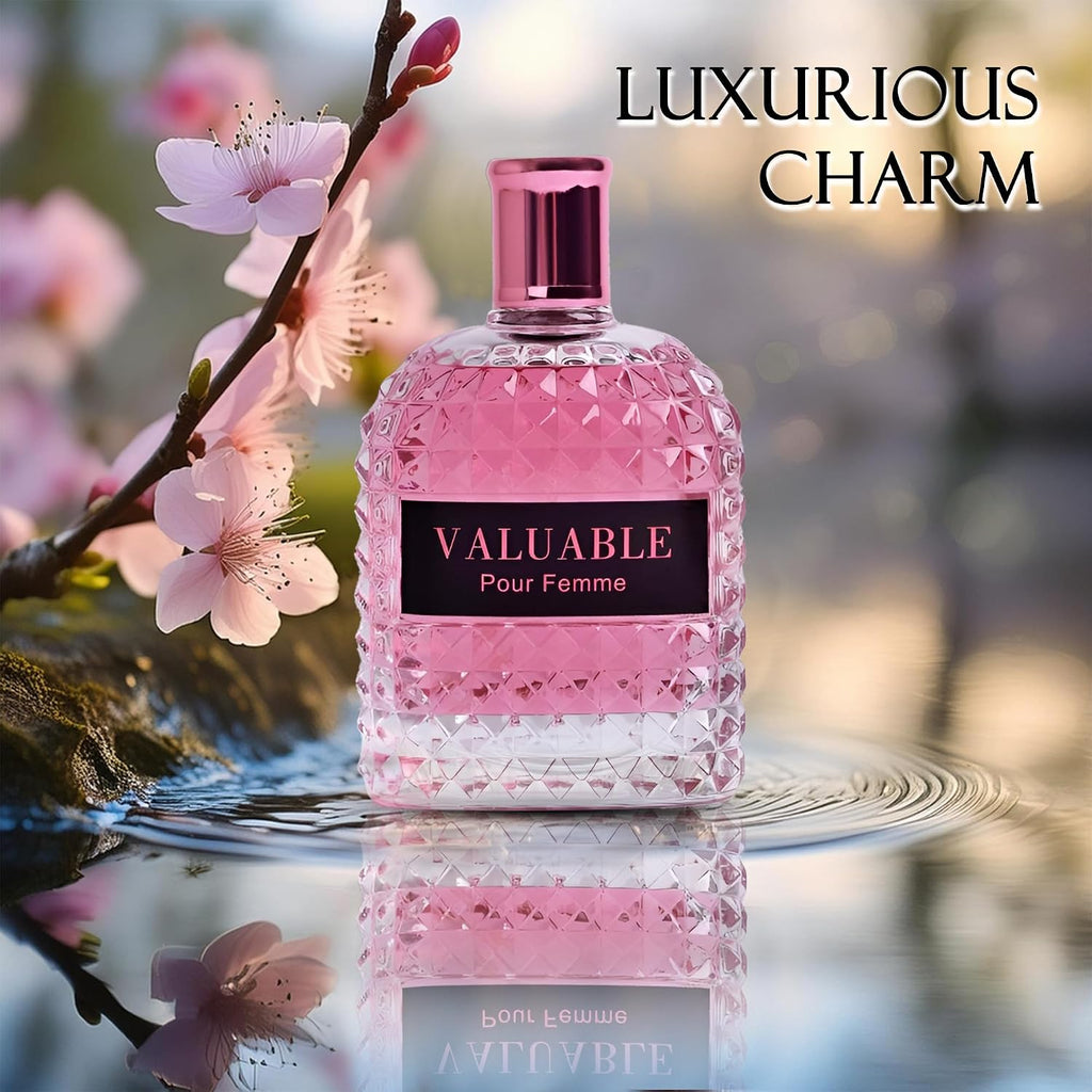 4Pcs Perfume Set For Women - Floral Fragrance Gift Set With Vanilla,Sweet Fruity, Eau De Parfume| 3.4 Fl Oz Each Women'S Cologne(Valentine Milano/Rose/Pink,Valuable,)