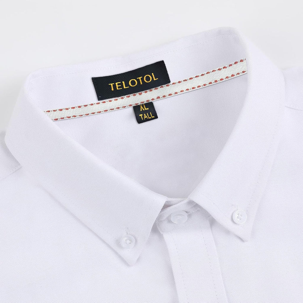 Men'S Oxford Dress Shirt Short Sleeve Button Down Shirts Business Casual With Chest Pocket For Gifts