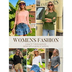 3 Pack 3/4 Sleeve Tops for Women Crewneck Basics Casual Work Tees Spring Summer Trendy T Shirts 2026 Clothes Blouses