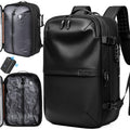 Airvault Vacuum Seal Travel Backpack 60L With Expandable Hyperseal Air Compression Vacuum System Water Resistant Tsa Lock (Vacuum Pump Included, Black, 60L)