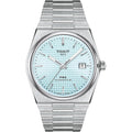 Tissot Prx Powermatic 80 316L Stainless Steel Case, Swiss Automatic Watch For Men & Women, Ice Blue Dial, Stainless Steel, (T1374071135100)