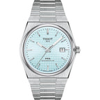 Tissot Prx Powermatic 80 316L Stainless Steel Case, Swiss Automatic Watch For Men & Women, Ice Blue Dial, Stainless Steel, (T1374071135100)
