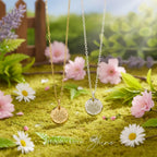 HOPE LOVE SHINE Women's New Beginnings Necklace - 14k Gold Plated Sterling Silver, Healing & Recovery Gift, Adjustable 16+2" Chain