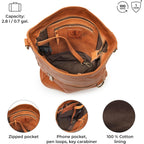 Berliner Bags Vintage Genuine Leather Shoulder Bag Siena, Handbag, Crossbody Bag For Women