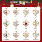 REDBEE Necklaces for Women Birthstone Heart Necklace Jewelry for Wife Girlfriend Woman Necklace