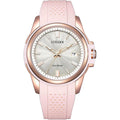 Citizen Women'S Eco-Drive Weekender Sport Casual, Rose Gold-Tone Stainless Steel Watch, Pink Silicone Strap, White Dial (Model: Fe6138-05B)