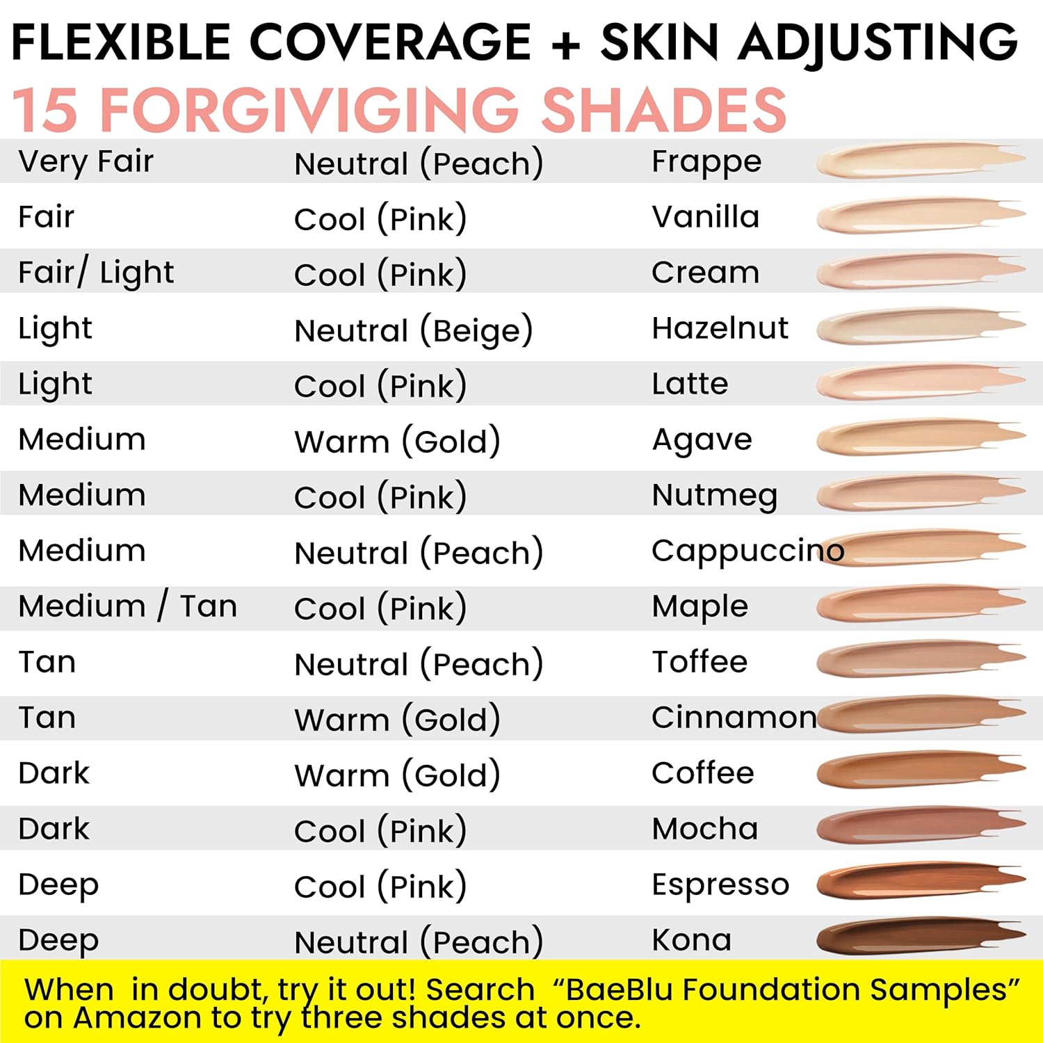 BaeBlu Organic Aloe-Based LUX Liquid Foundation, Natural Vegan Gluten-Free Made in USA, Vanilla